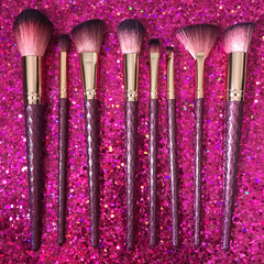 8 piece Red Glitter Brush Set