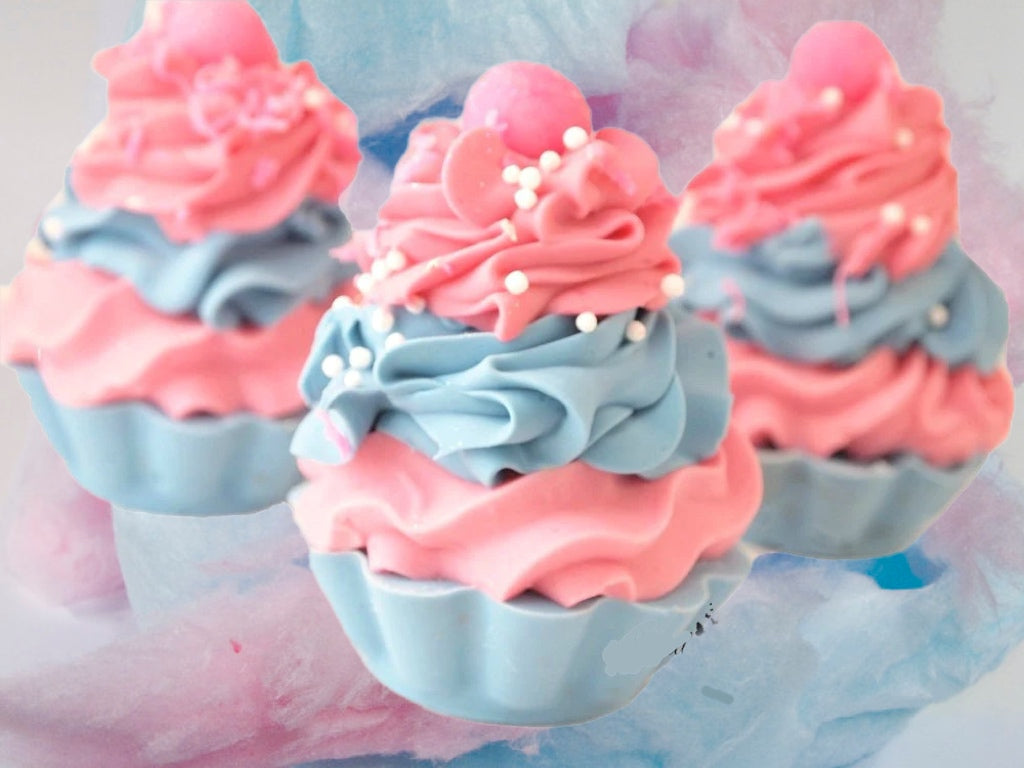 Cotton Candy Artisan Soap Cupcake